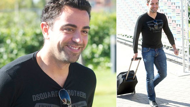 Xavi Hernandez luôn nhoẻn miệng nở nụ cười hiền hậu ở mọi nơi.